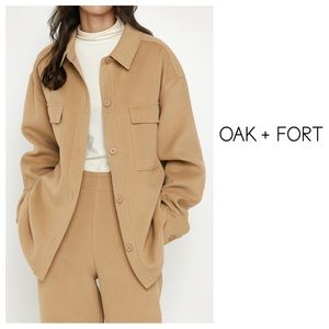 Oak + Fort Tan 3599 Shirt Jacket Shacket Coat XXS